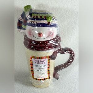Beverage buddies snowman Christmas cup